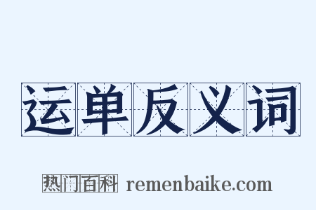 运单反义词是什么意思的图片